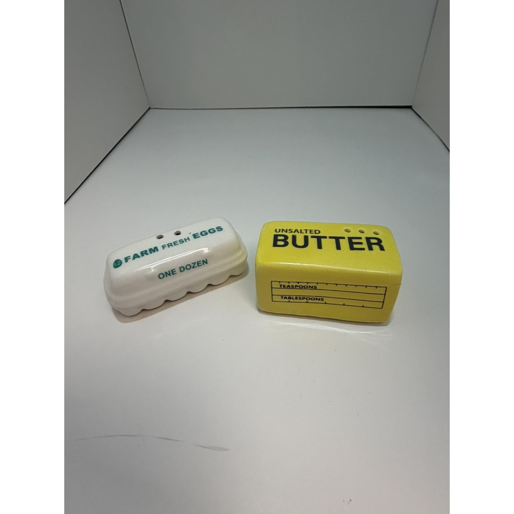 Cracker Barrel Butter And Eggs Salt And Pepper Shaker Set NEW